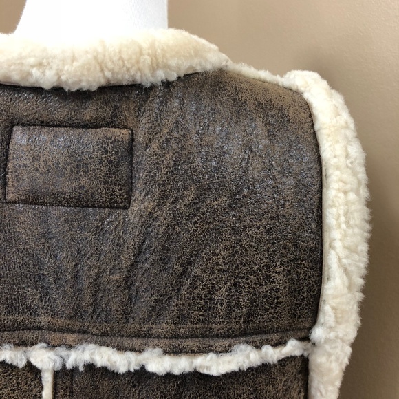 Vintage Ralph Lauren Shearling Zip Vest - Picture 6 of 8